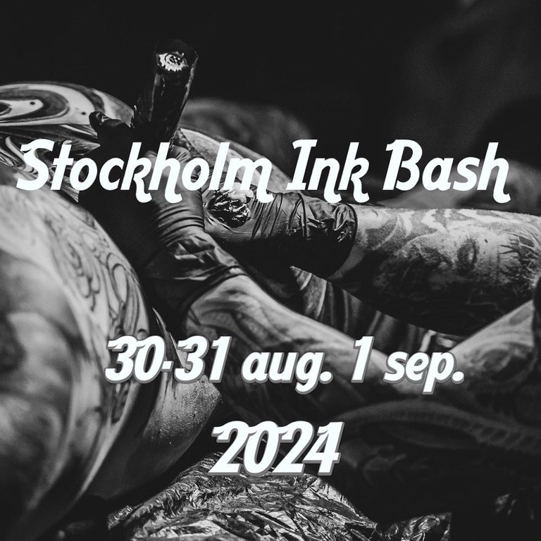 Texten Stockholm INK BASH 30-31 aug. 1 sept. 2024.