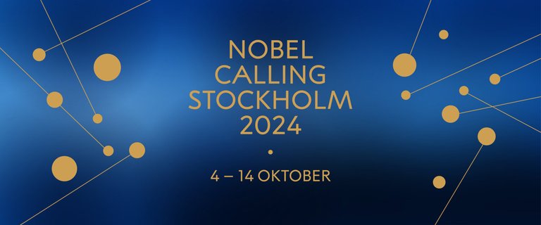 Texten "Nobel Calling Stockholm 2023 28 sept - 9 okt".