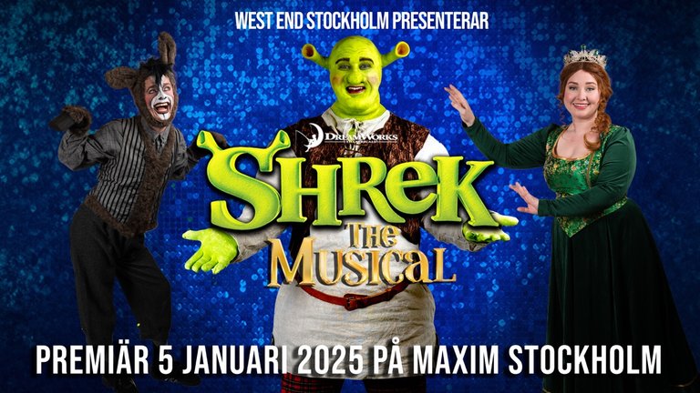 Shrek och andra karaktärer från musikalen.