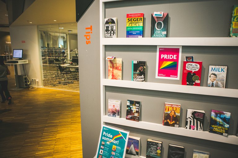 Bibliotek i Stockholm. Kista Bibliotek i den norra Stockholmsförorten Kista.